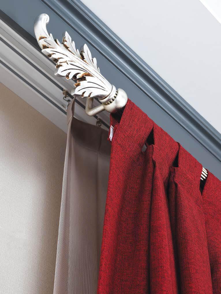 Gümüş varaklı perde aksesuarları modelleri