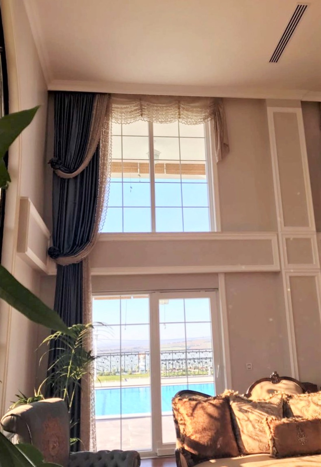 Yüksek tavanlı galeri perde modelleri Ankara