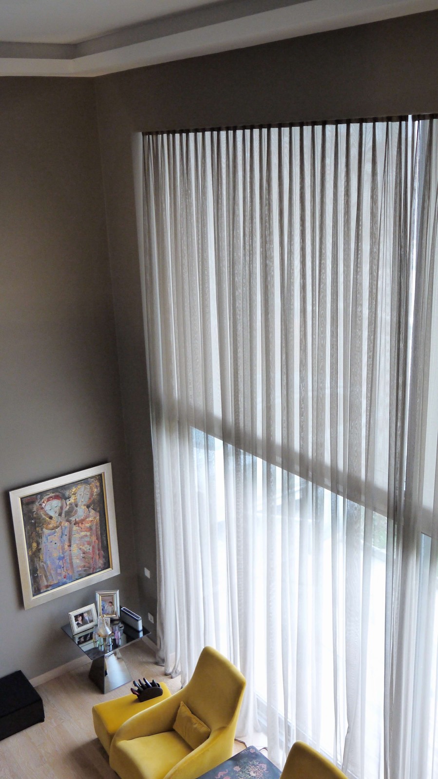 Yüksek tavanlı galeri perde modelleri Ankara